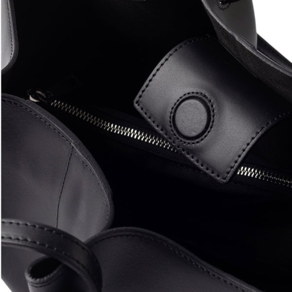 D.A.T.E. | Borsa Shopping Nina in pelle Nera