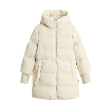Woolrich | Pimino in Nylon Elasticizzato Cloud Medison Coat U2090 8743 Milk