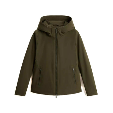 Woolrich | Firth Parka in Tech Softshell U1016 614 Dark Green