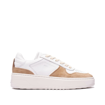 Copenhagen | Sneaker low CPH75 in pelle bianca e camoscio