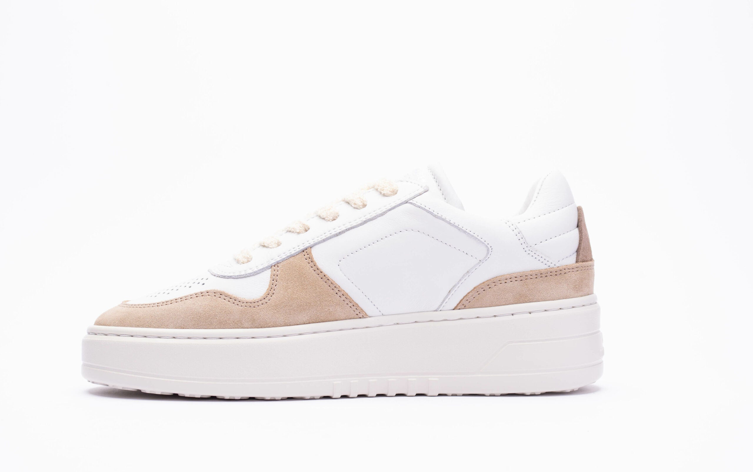 Copenhagen | Sneaker low CPH75 in pelle bianca e camoscio