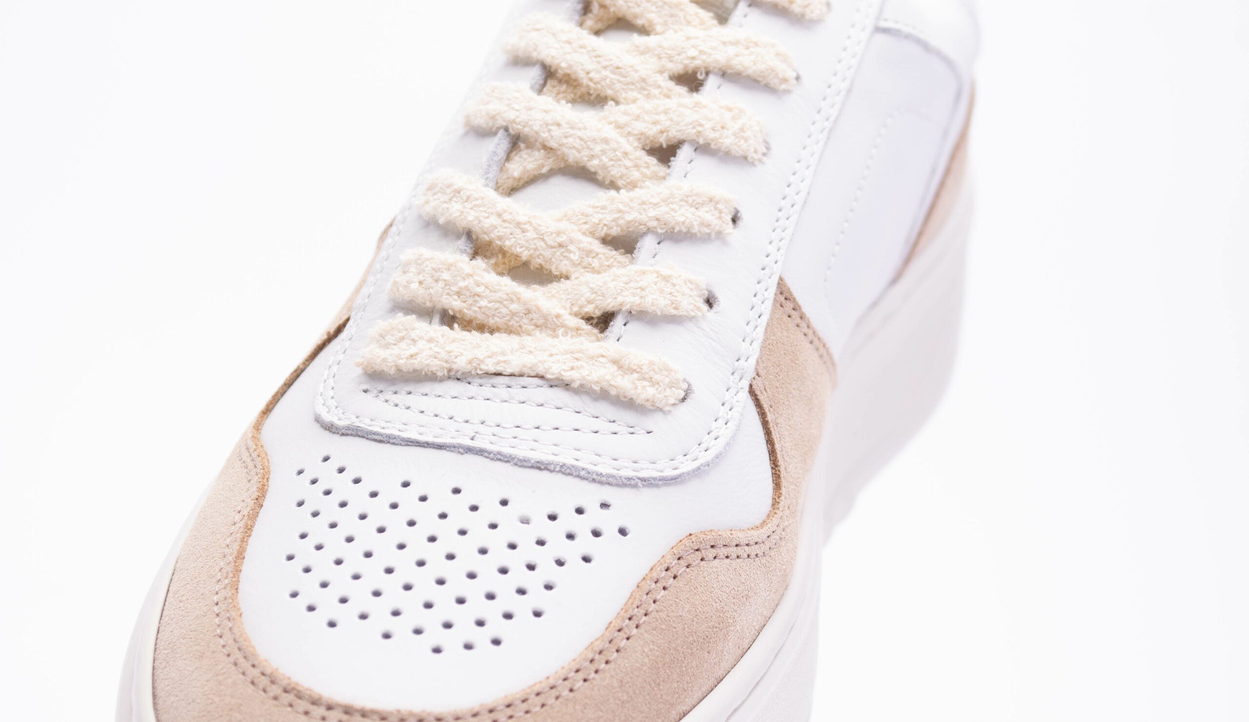 Copenhagen | Sneaker low CPH75 in pelle bianca e camoscio