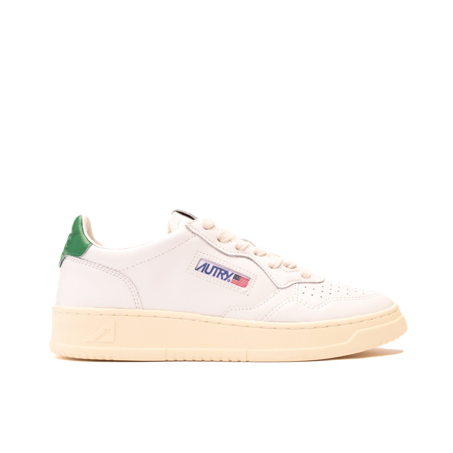 Autry | Sneakers Medalist low in pelle bianca e verde LL20