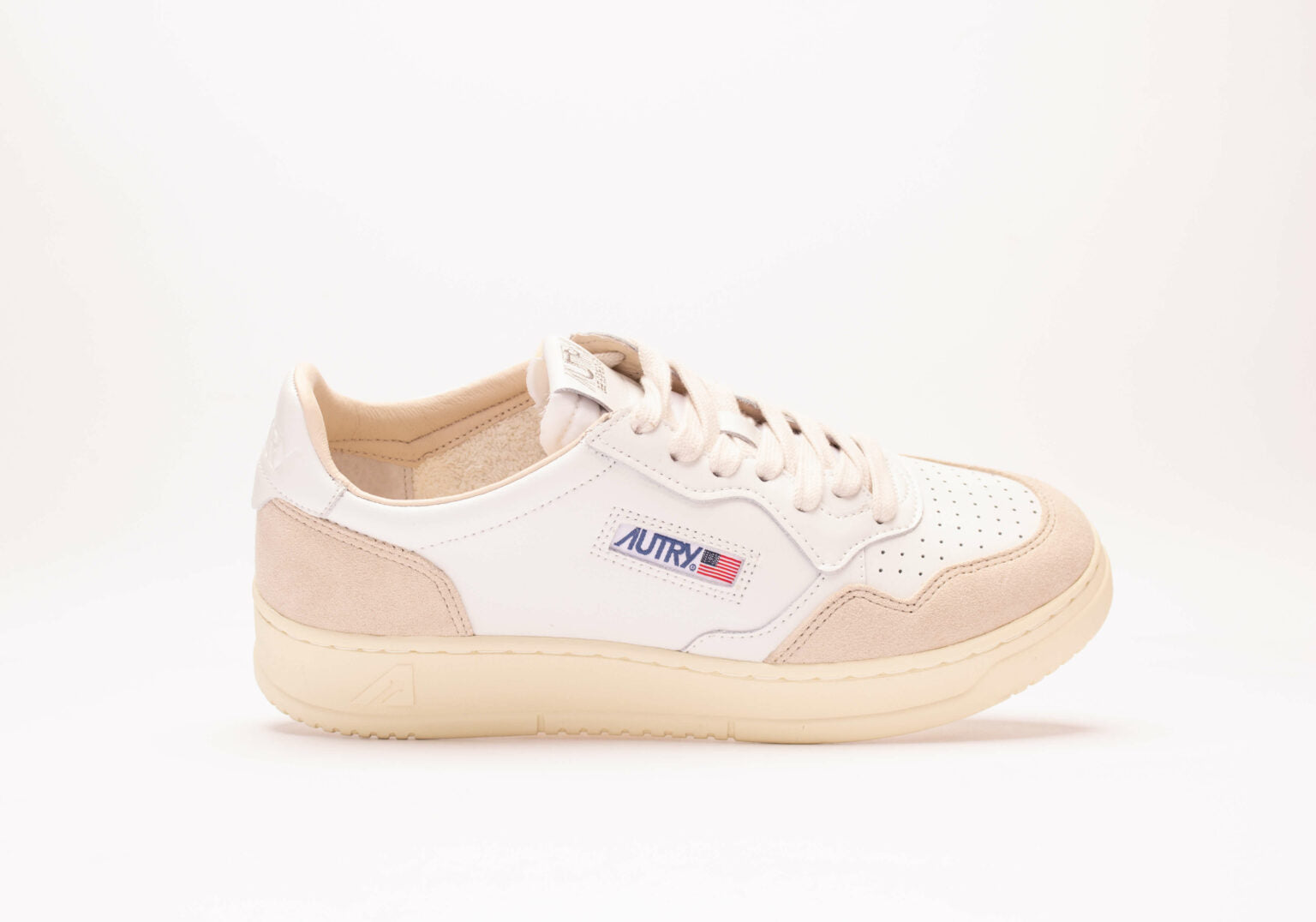 Autry | Sneaker Medalist low in pelle bianca con suede LS33