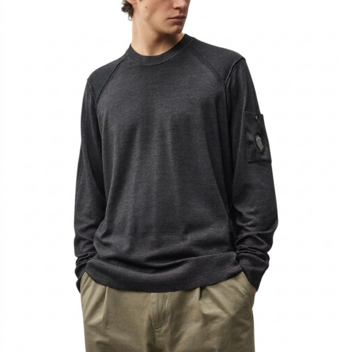 C.P. Company | Maglione Crewneck in Lana Merino Grigio