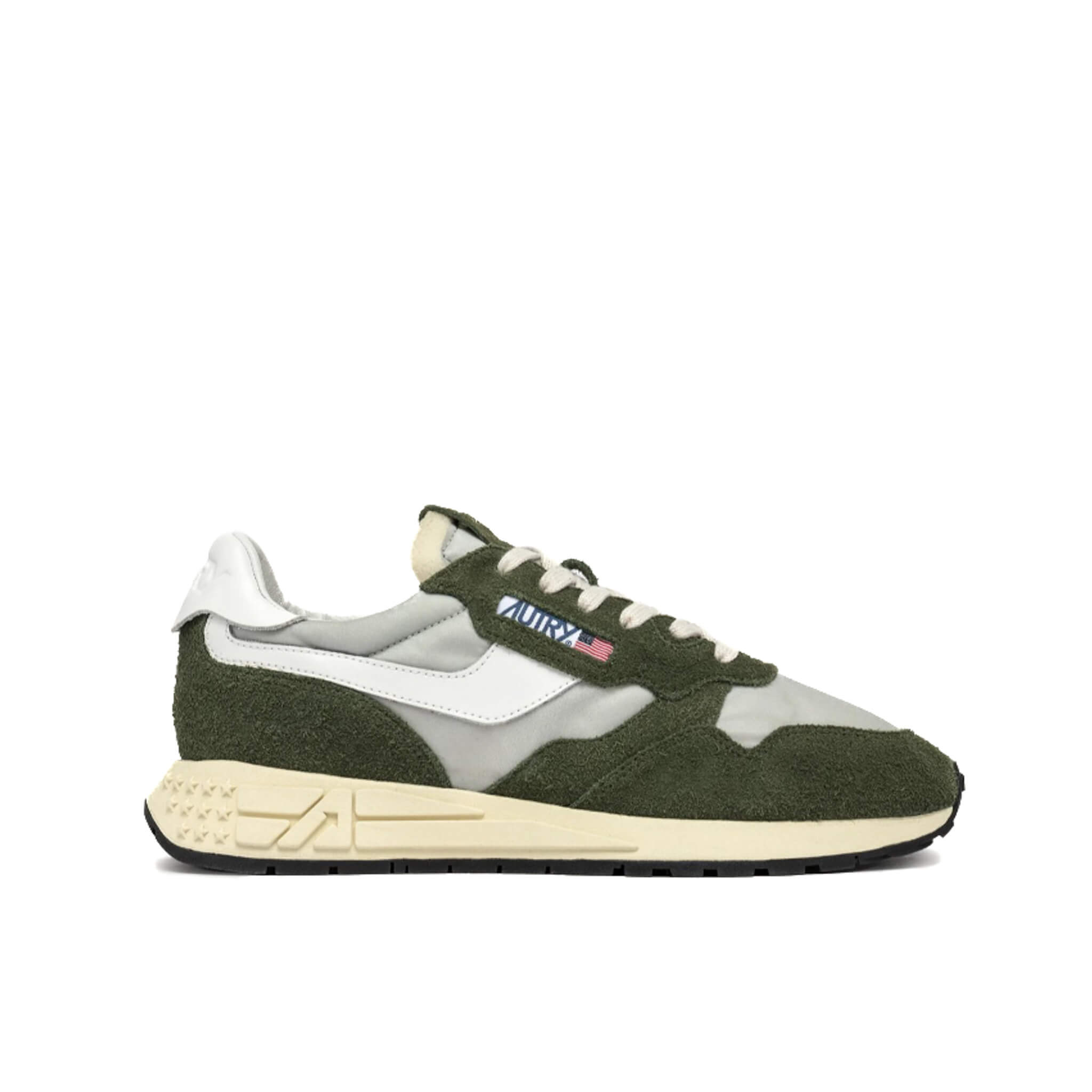 Autry | Sneakers Reelwind low in suede e nylon verde e bianco HN04