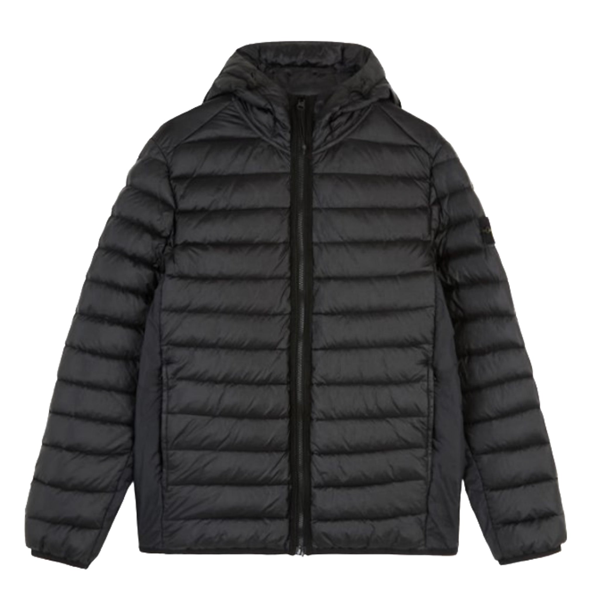 Stone Island | Piumino con cappuccio recycled nylon black 40324