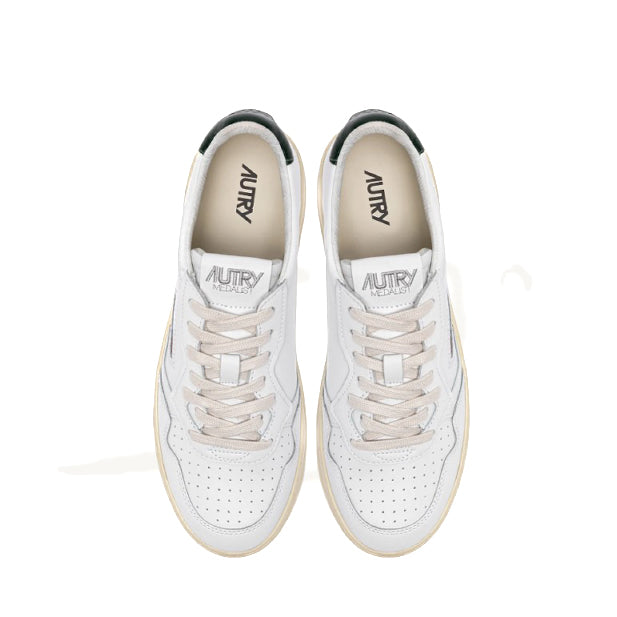 Autry | Medalist LL47 Sneakers Low In Pelle Bianca e Mountain