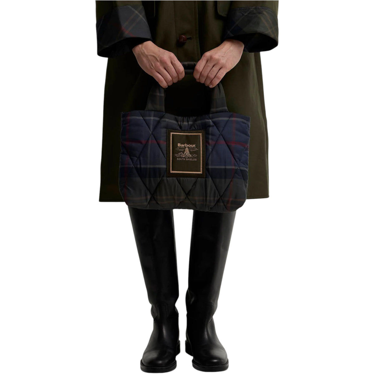 Barbour | Mini Borsa Tote Trapuntata in Tartan Barbour Arlene – Classic Tartan
