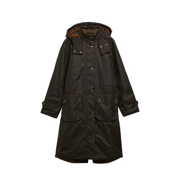 Barbour | Giacca Cerata Lunga Donna Barbour Long Cannich Wax Jacket – Verde Oliva