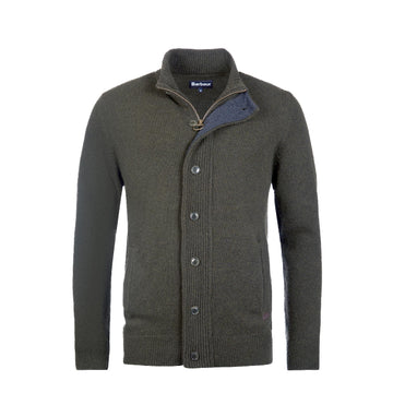 Barbour | Cardigan con bottoni e zip Patch MKN0731 GN73 MILITARY