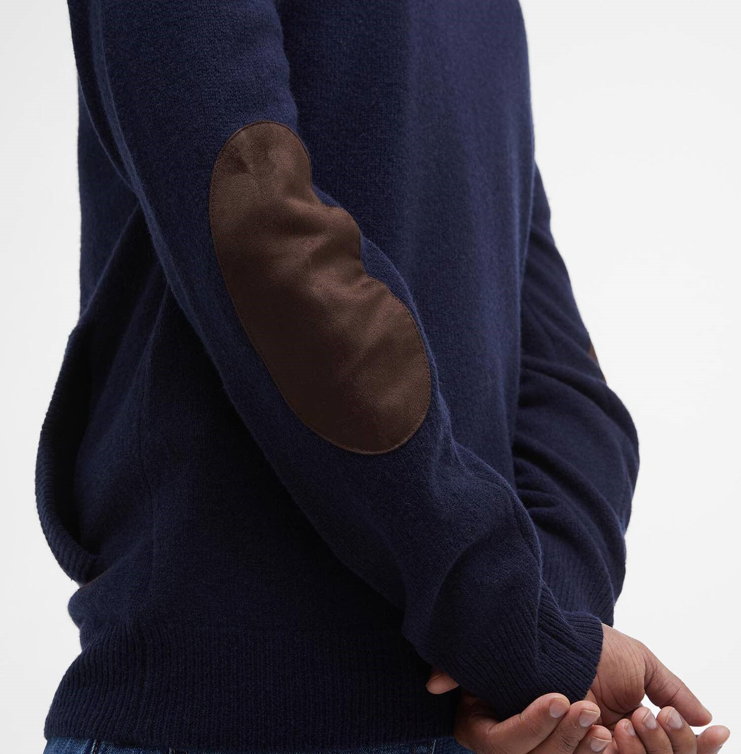 Barbour | Cardigan con bottoni e zip Patch MKN0731 NY91 Navy