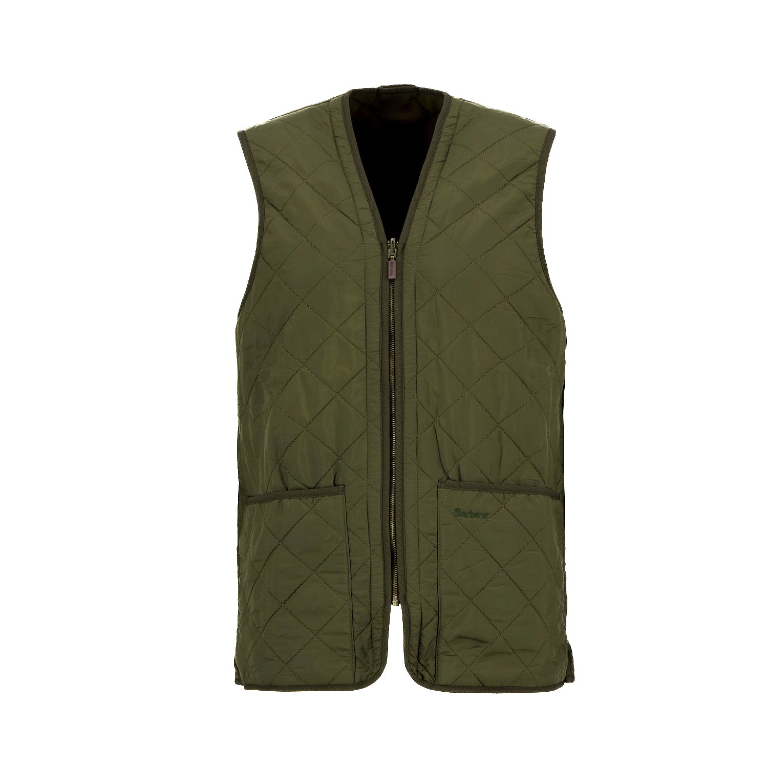 Barbour | Gilet Fodera In Pile Verde Polarquilt