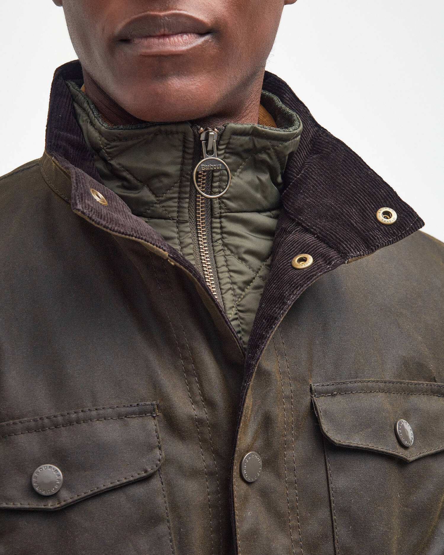 Barbour | Giacca Ogston In Cotone Cerato  OL51 oliva