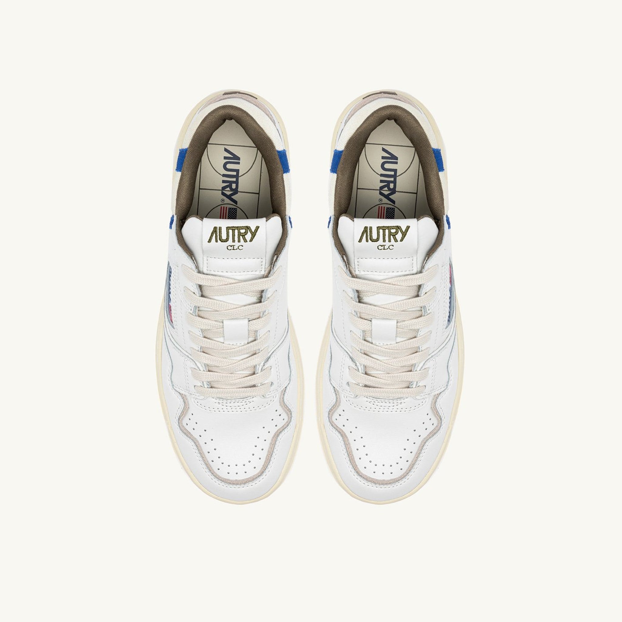 Autry | MY01 Sneakers Clc low in pelle bianca e azzurra