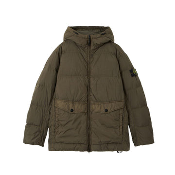Stone Island | 4100011 Piumino Crinkle Reps Ny Recycled Nylon Verde Militare