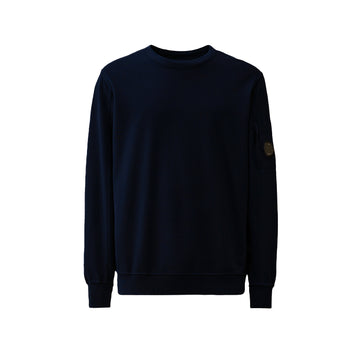 C.P. Company | Felpa Sweatshirts Crew Neck Diagonal Raised Fleece Blu scuro