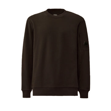 C.P. Company | Felpa Diagonal Raised Fleece Crewneck Lens Nero