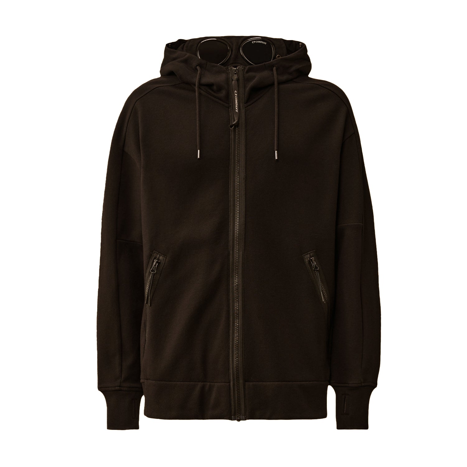 C.P. Company | Felpa 05086A Diagonal Raised Fleece Goggle Nero