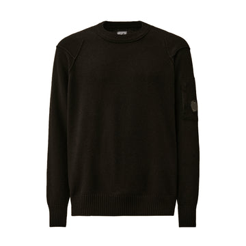 C.P. Company | Maglione 110149A Lambswool GRS Crewneck Lens Nero