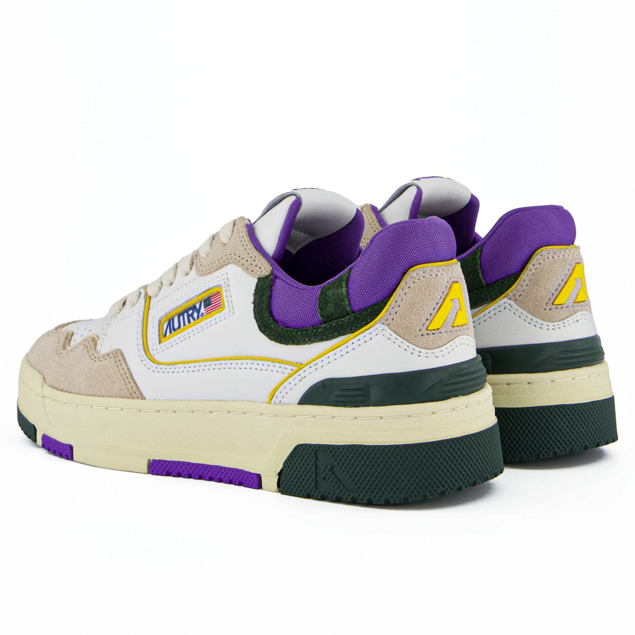 Autry | CLC suede bianca e viola suede MM36
