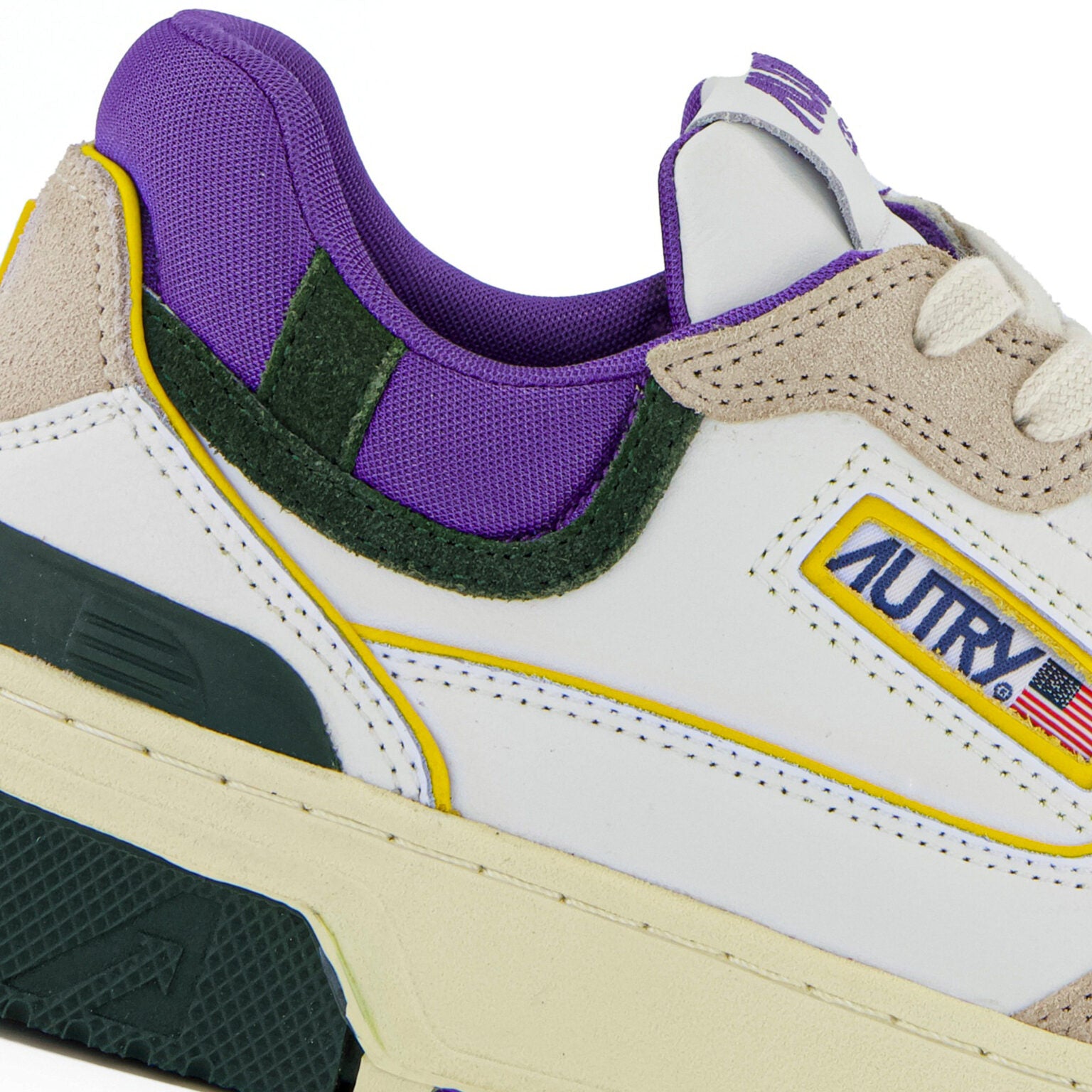 Autry | CLC suede bianca e viola suede MM36
