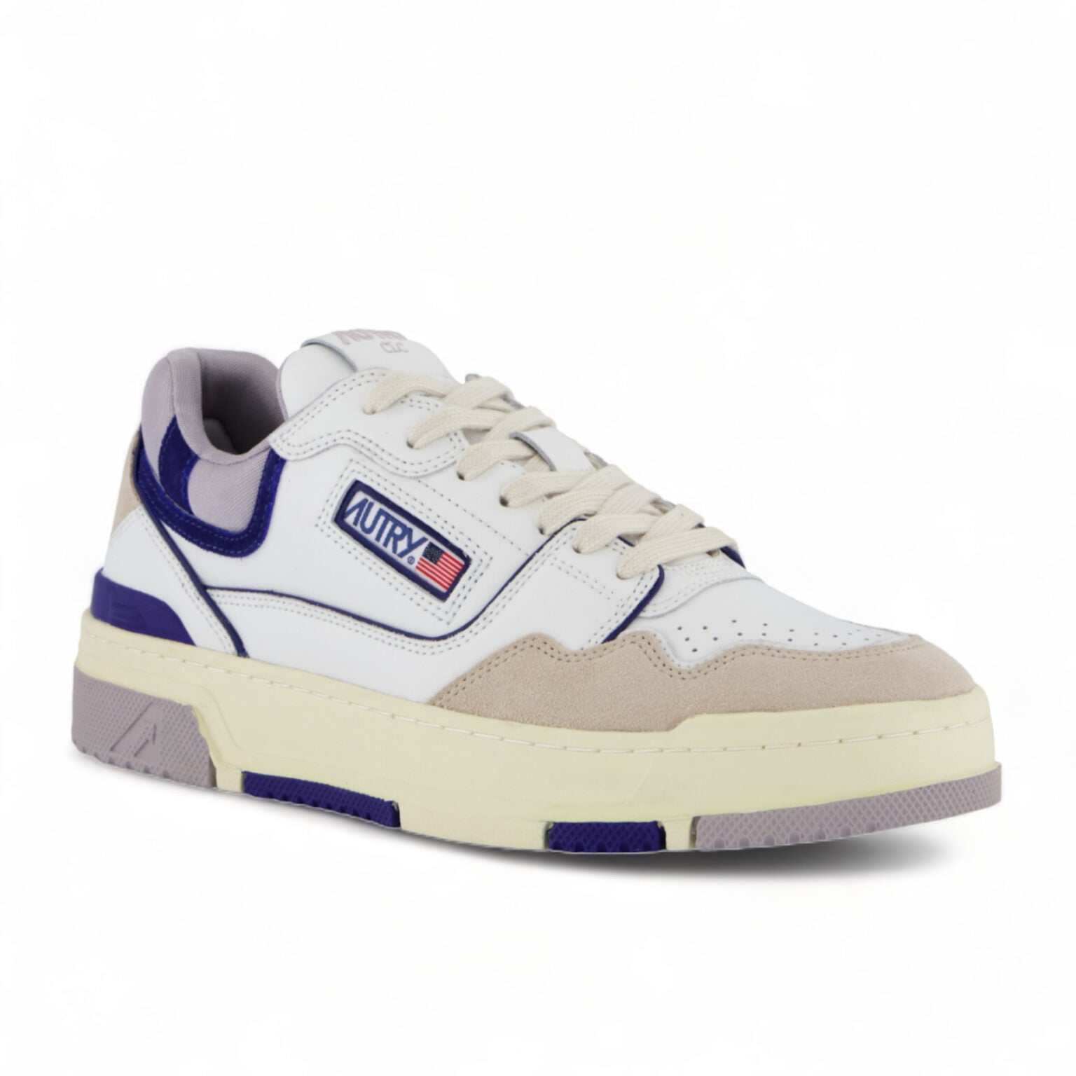 Autry | CLC suede bianca blu e grigia suede MM38