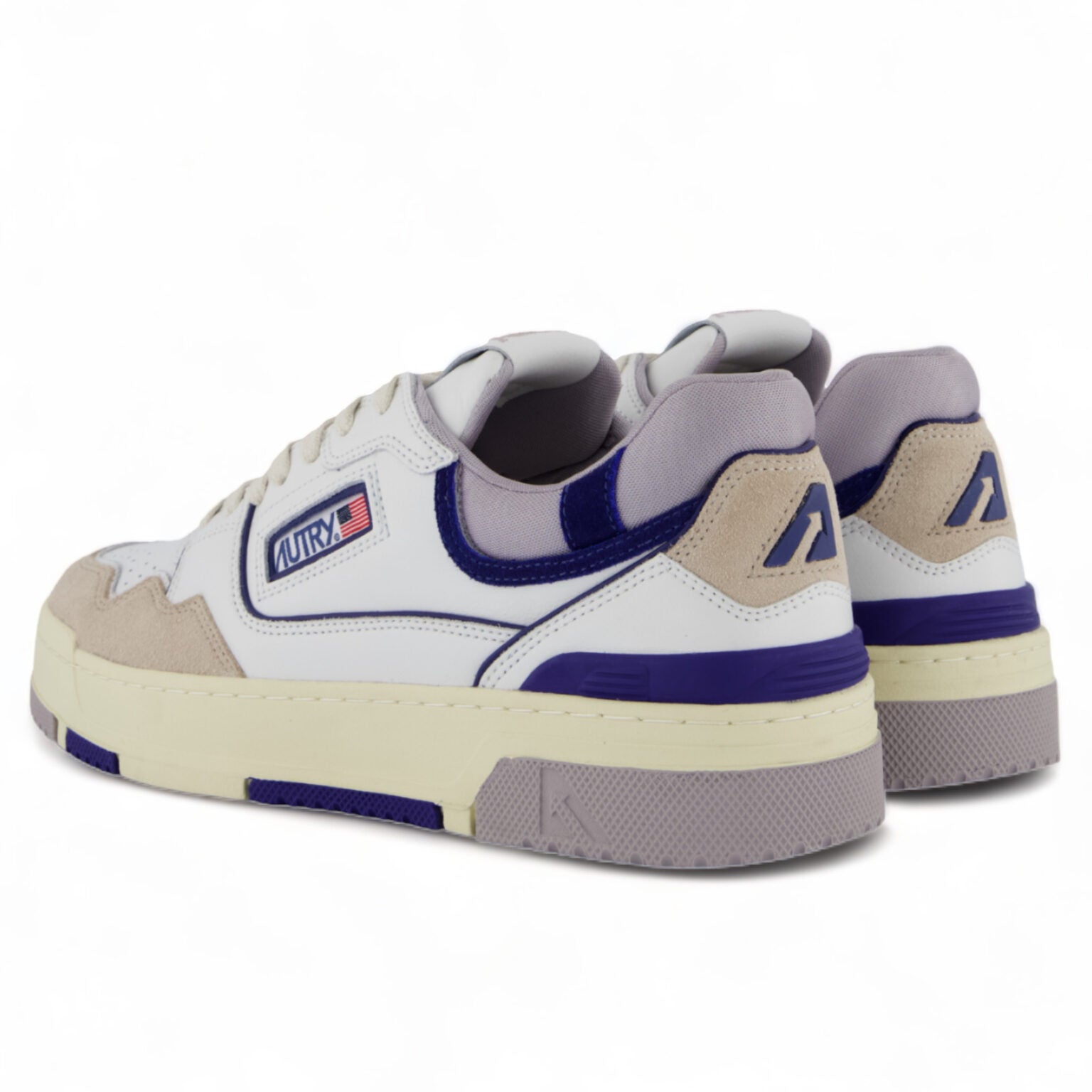 Autry | CLC suede bianca blu e grigia suede MM38