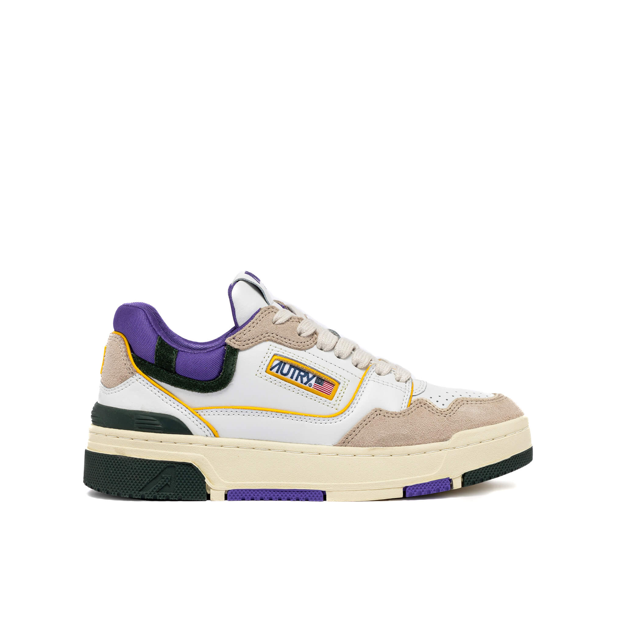 Autry | CLC suede bianca e viola suede MM36