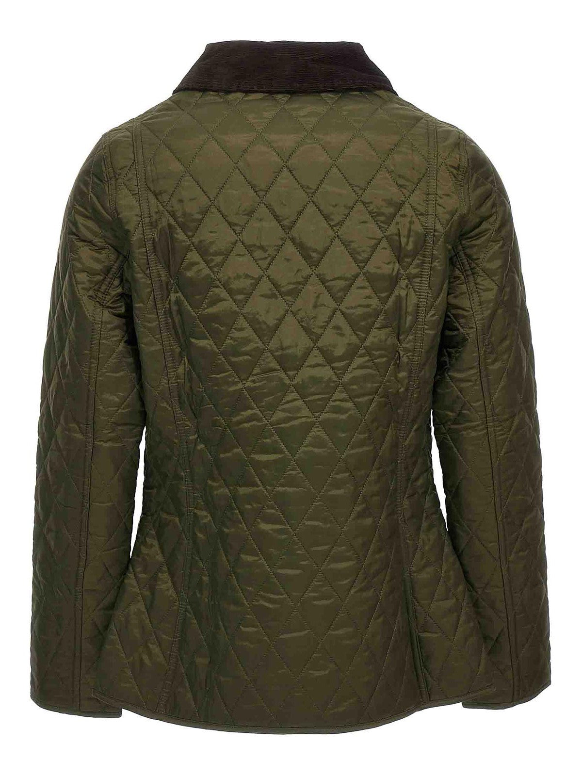 Barbour | Giacca trapuntata Annandale Verde Collo Marrone
