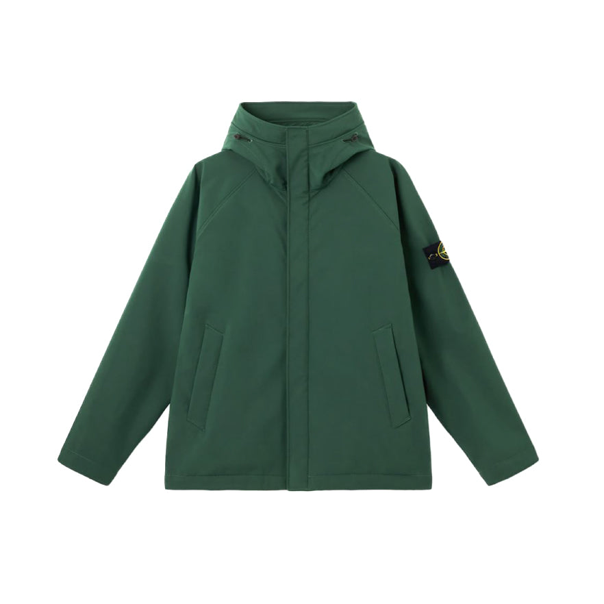Stone Island | Q100010 Soft Shell-R_e.dye® Technology Recycled Polyester Verde Pino