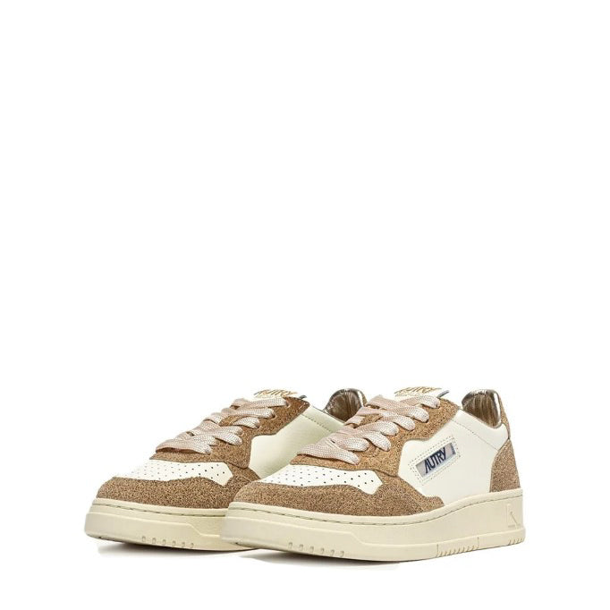 Autry | TA03 Sneakers Medalist low con glitter beige