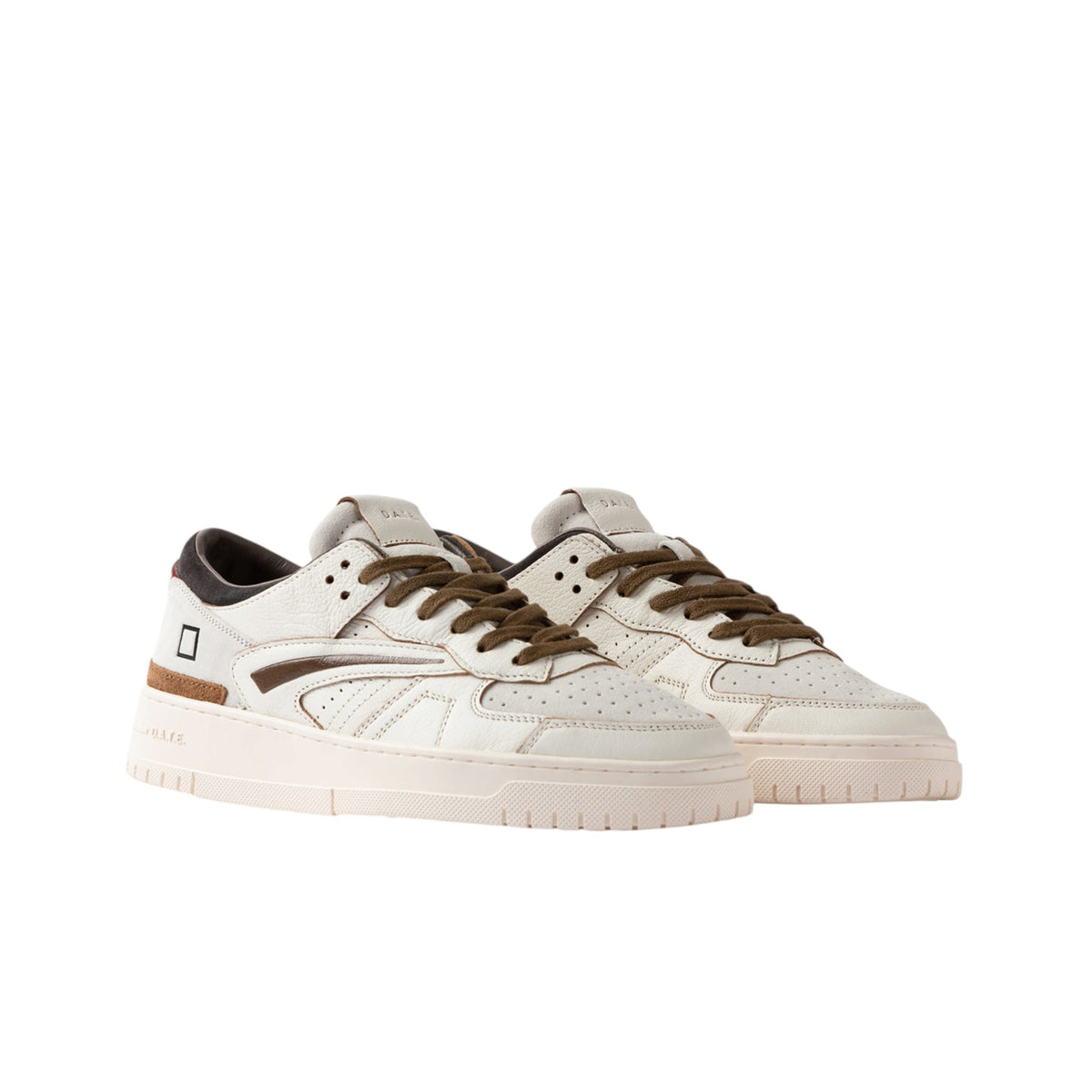 D.A.T.E. | Sneaker Torneo in pelle Colored White-Anthracite
