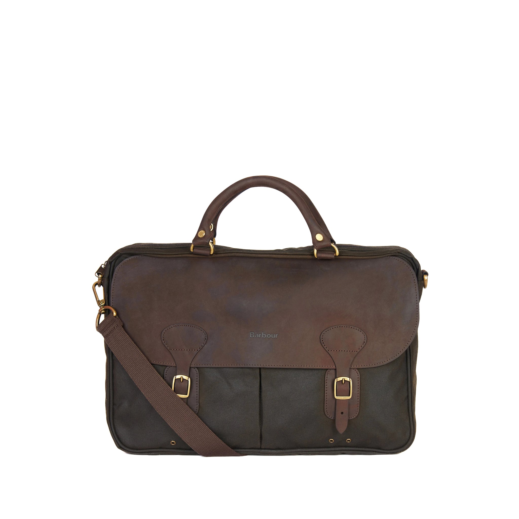 Barbour | Borsa Tracolla Waxed Leather Briefcase