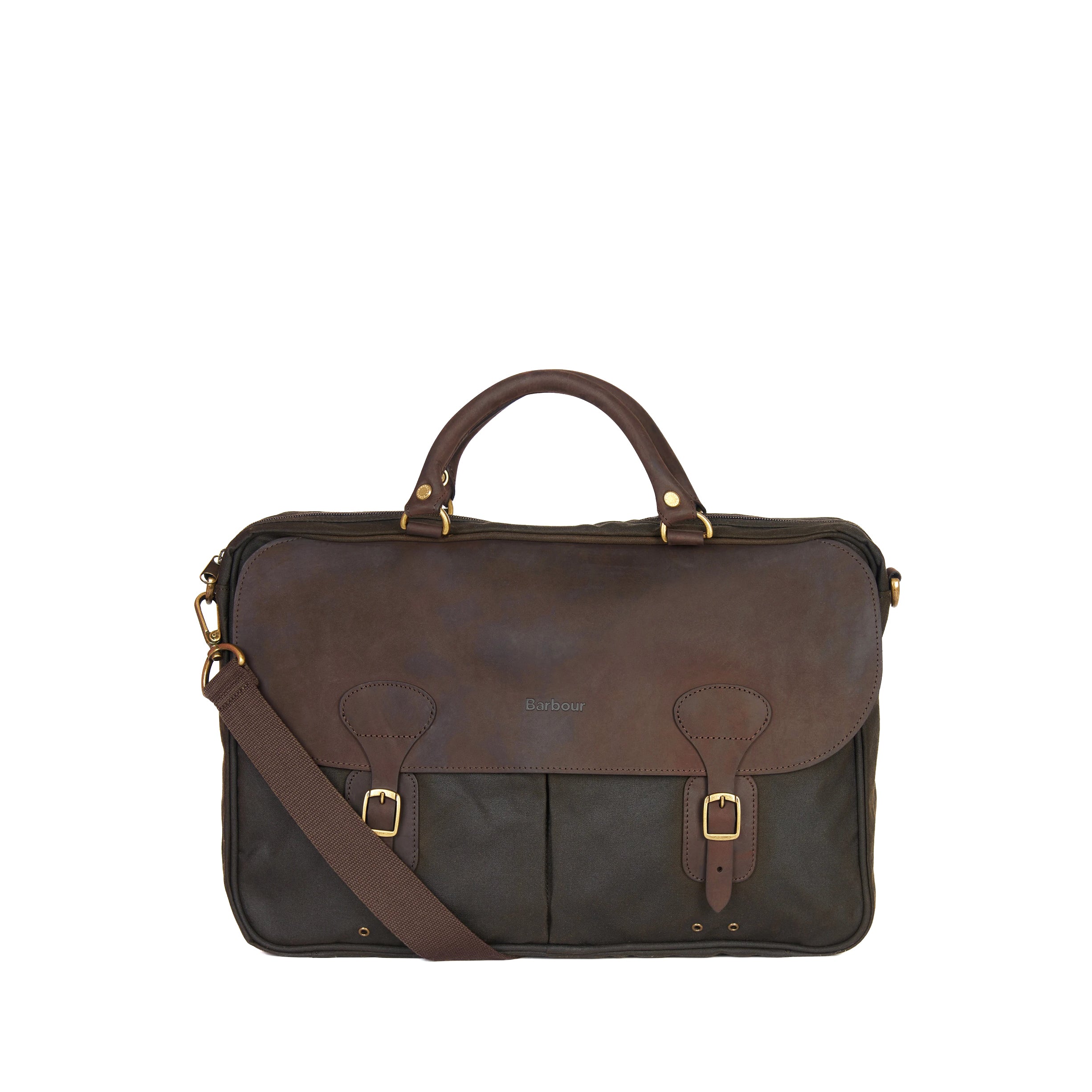 Barbour | Borsa Tracolla Waxed Leather Briefcase