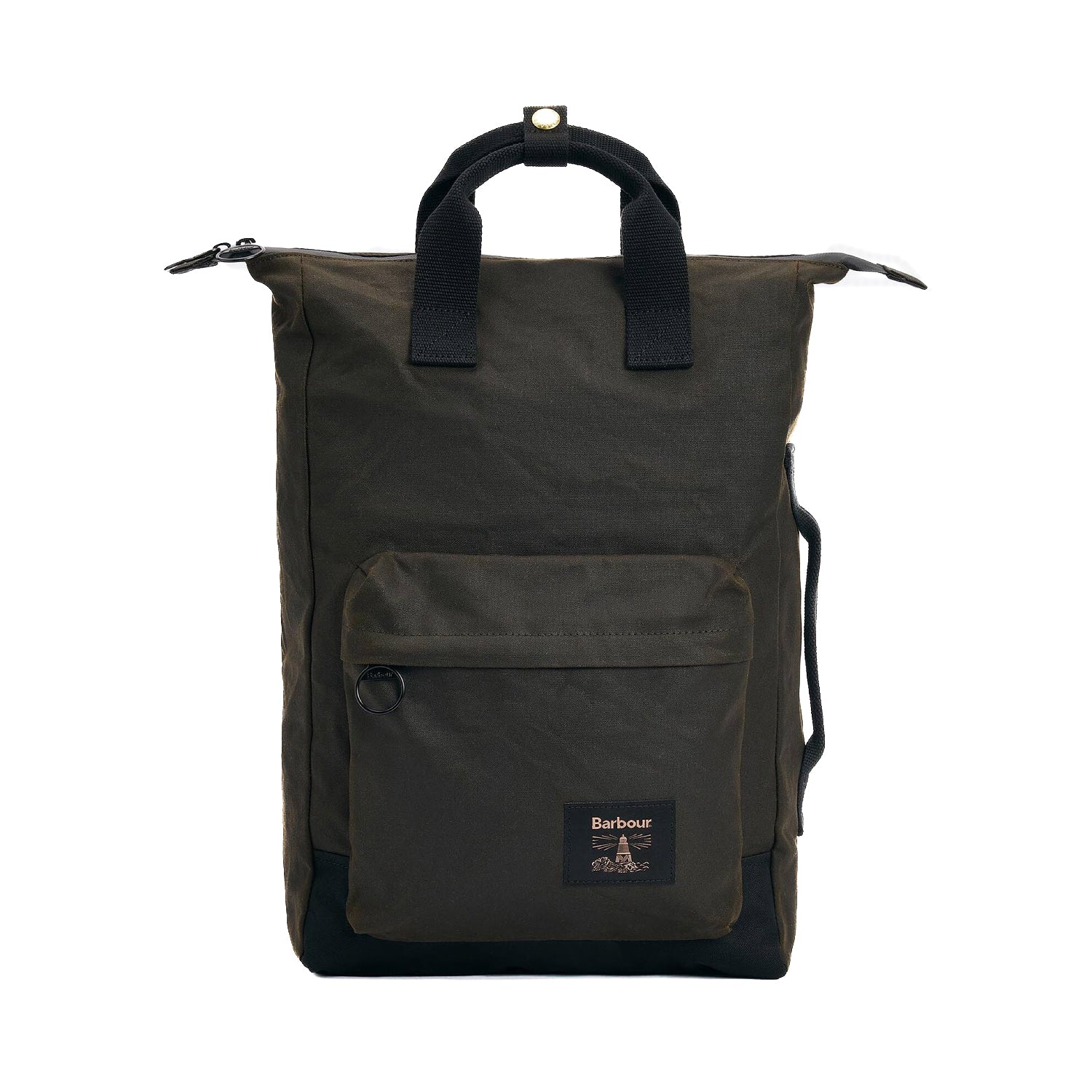 Barbour | Zaino Field In Tessuto Cerato Marrone Tabacco