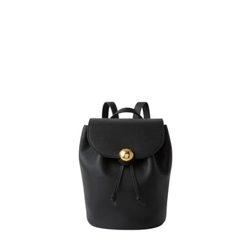 Furla | Moonlight Zaino Secchiello in Pelle Martellata Nera con Bottone Dorato