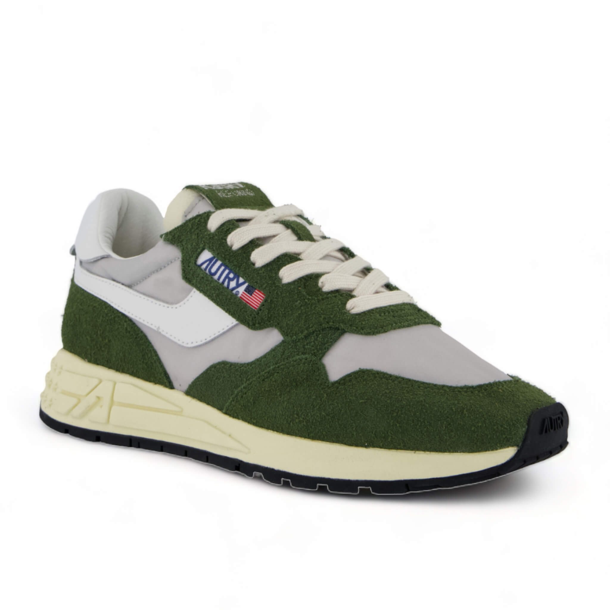 Autry | Sneakers Reelwind low in suede e nylon verde e bianco HN04