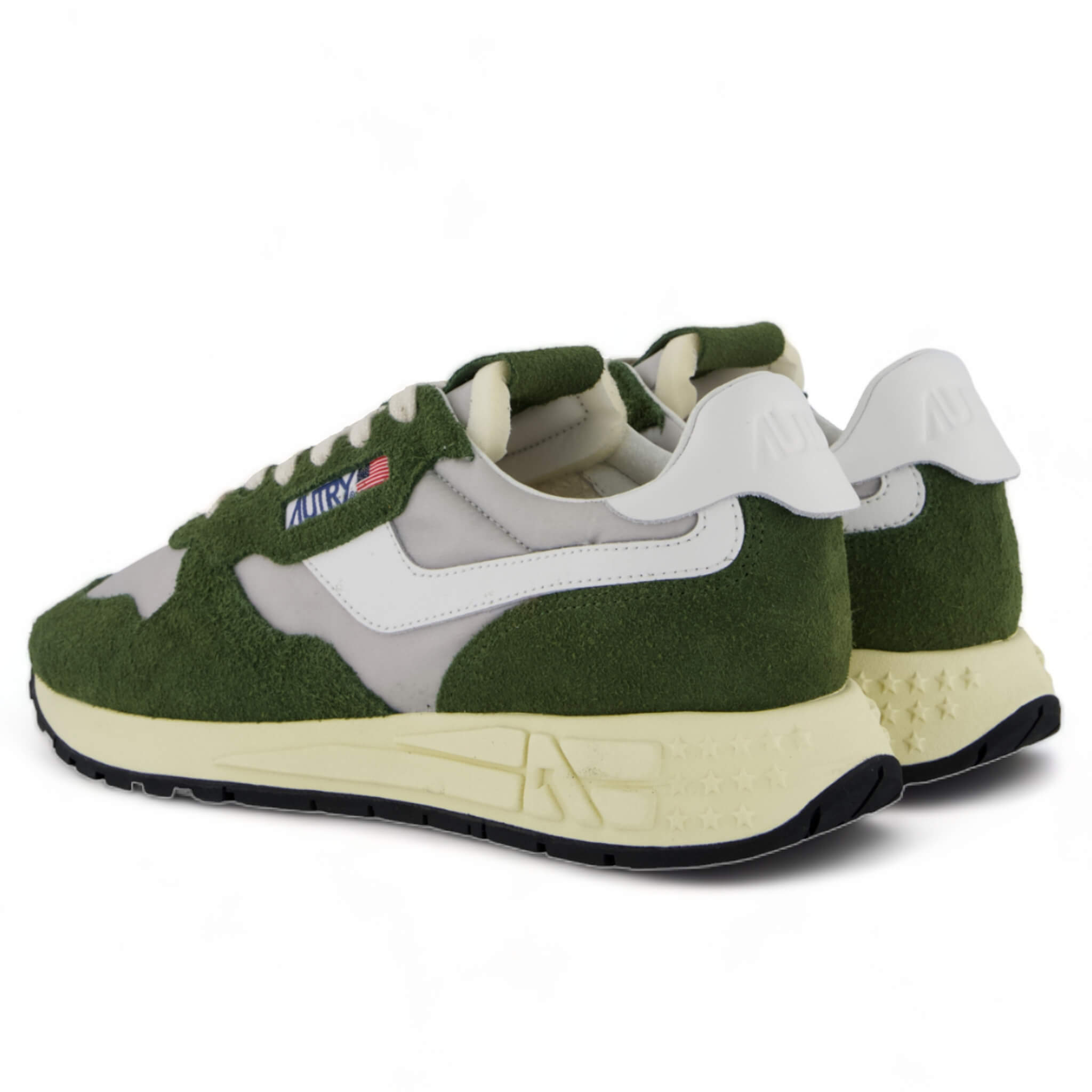 Autry | Sneakers Reelwind low in suede e nylon verde e bianco HN04
