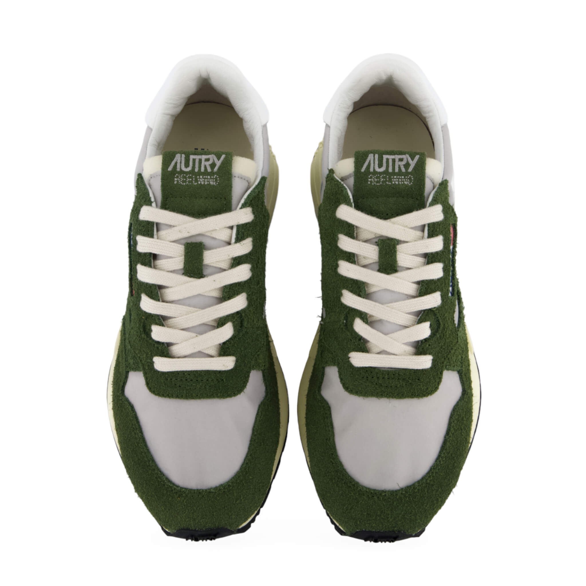 Autry | Sneakers Reelwind low in suede e nylon verde e bianco HN04