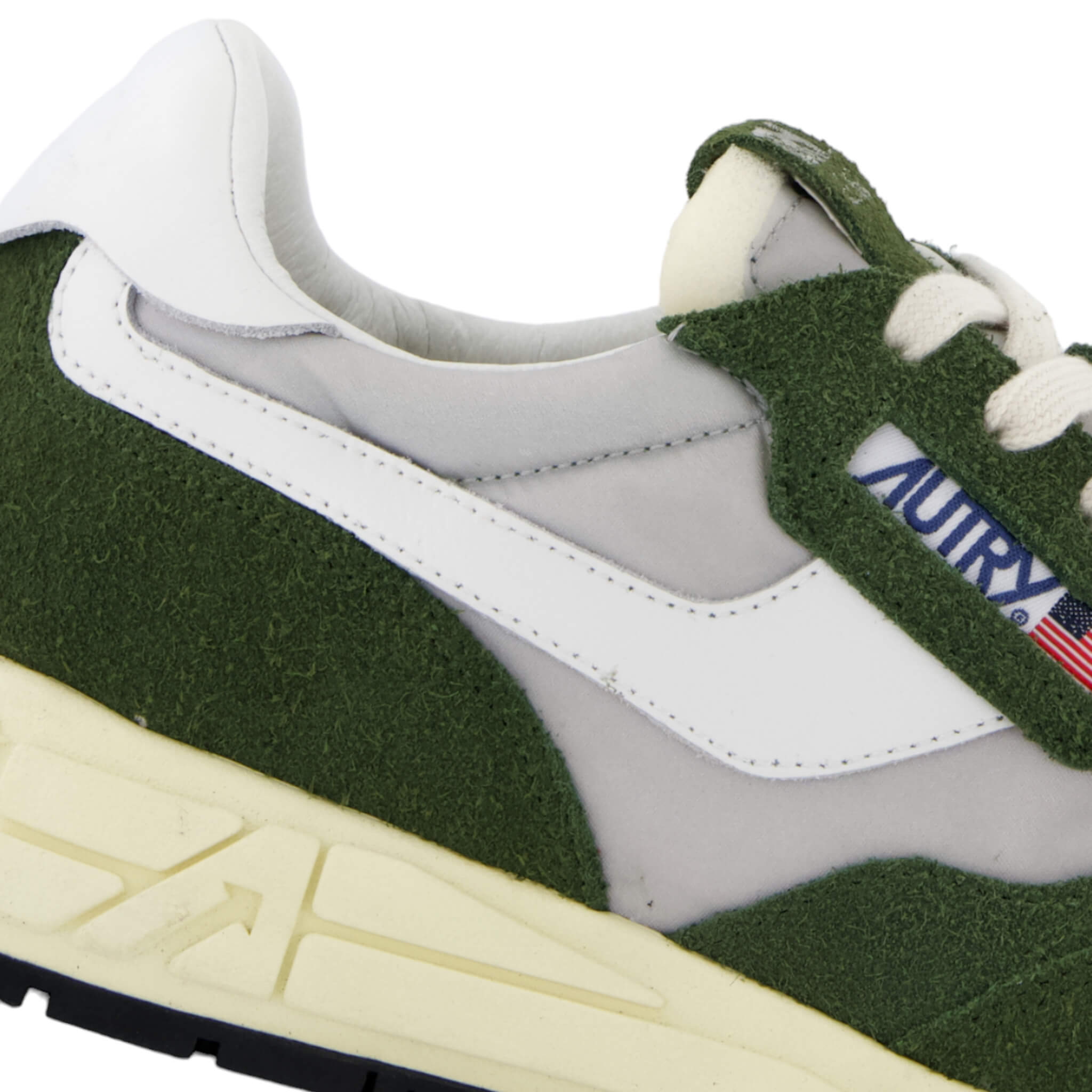 Autry | Sneakers Reelwind low in suede e nylon verde e bianco HN04