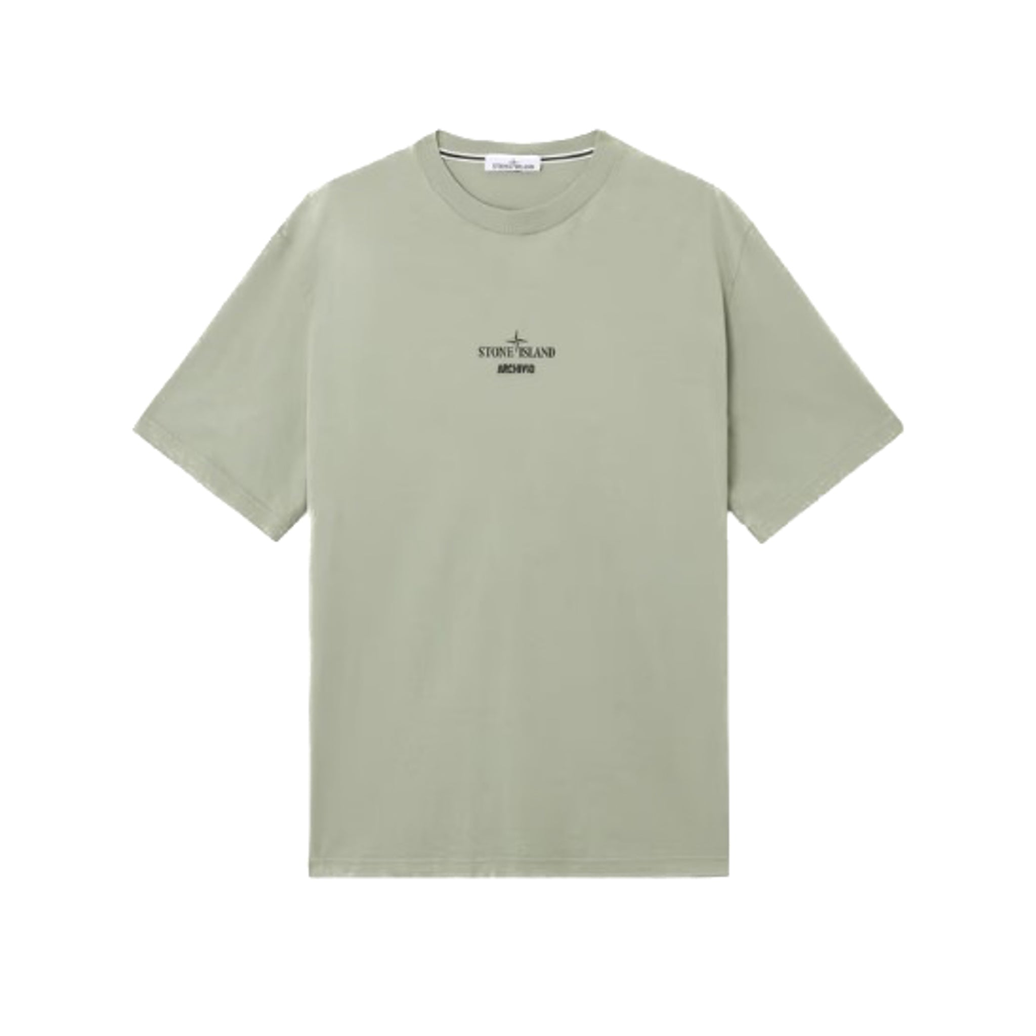 Stone Island | T-shirt a manica corta con stampa ‘Archivio’ sul retro salvia 2100037