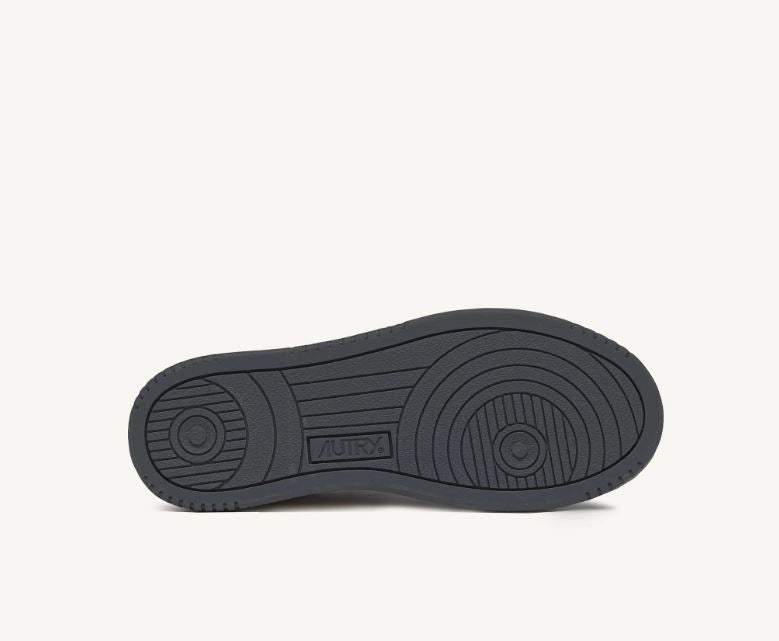 Autry | MH01 Low Super Vintage In Pelle Metallizzata Argento