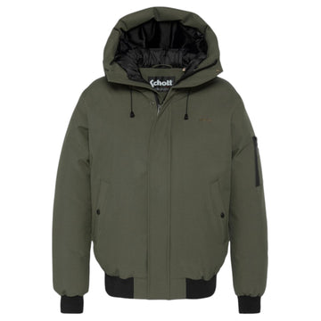 Schott | Giubbotto Beever con Cappuccio - Verde Militare