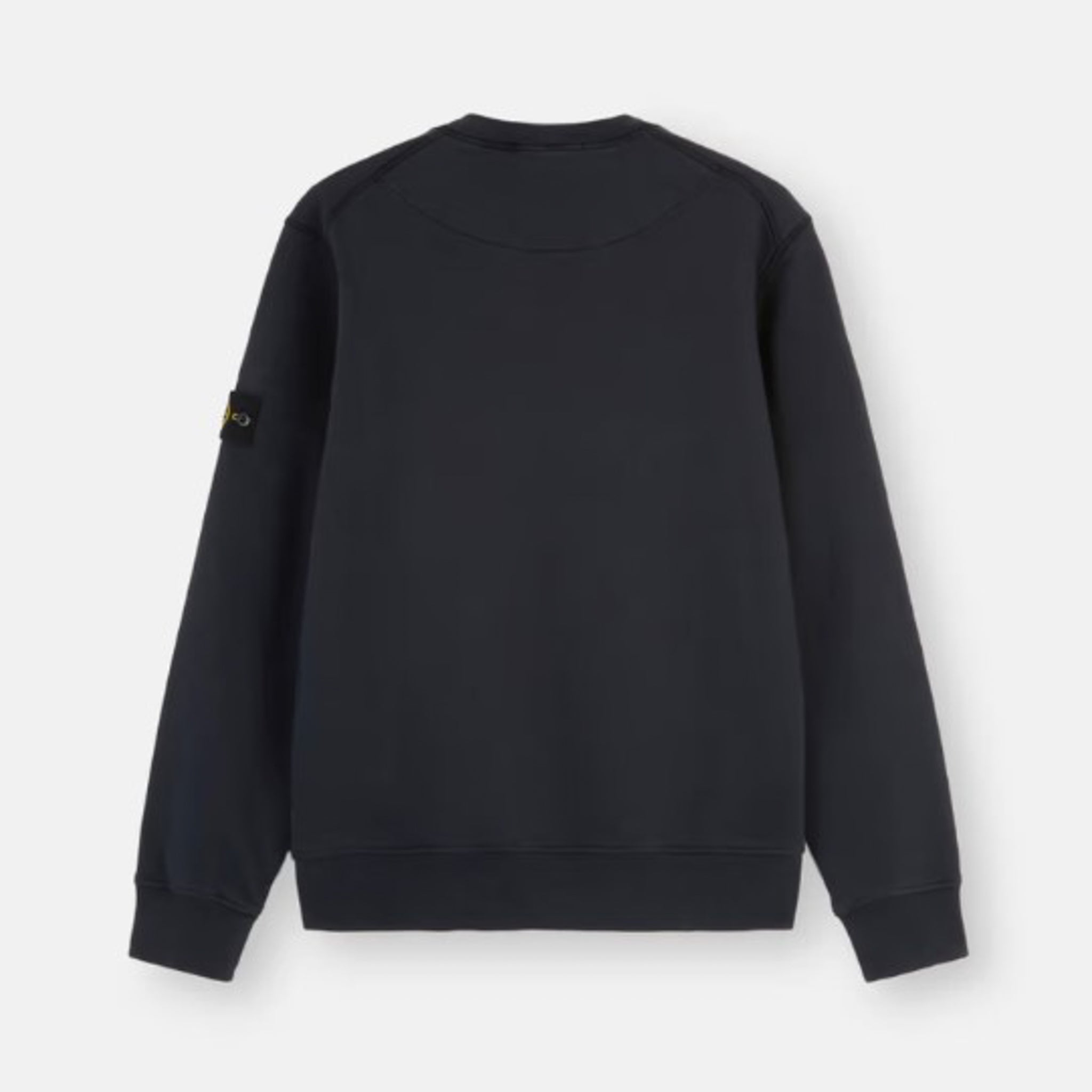 Stone Island | Felpa Girocollo con dettagli a costine blu 63051