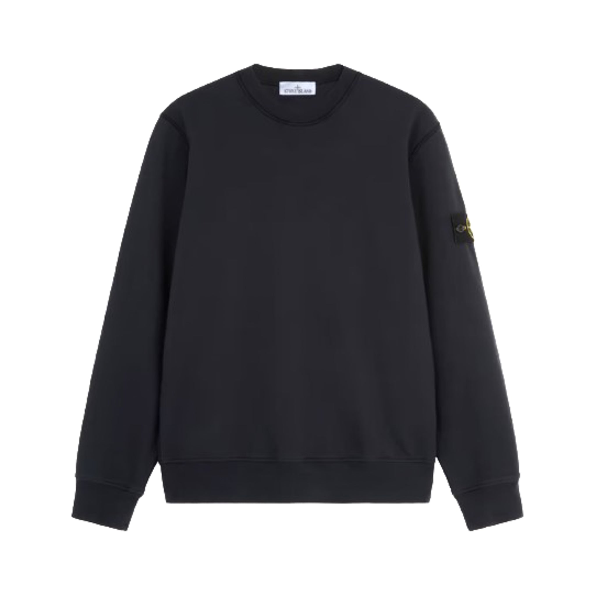 Stone Island | Felpa Girocollo con dettagli a costine blu 63051