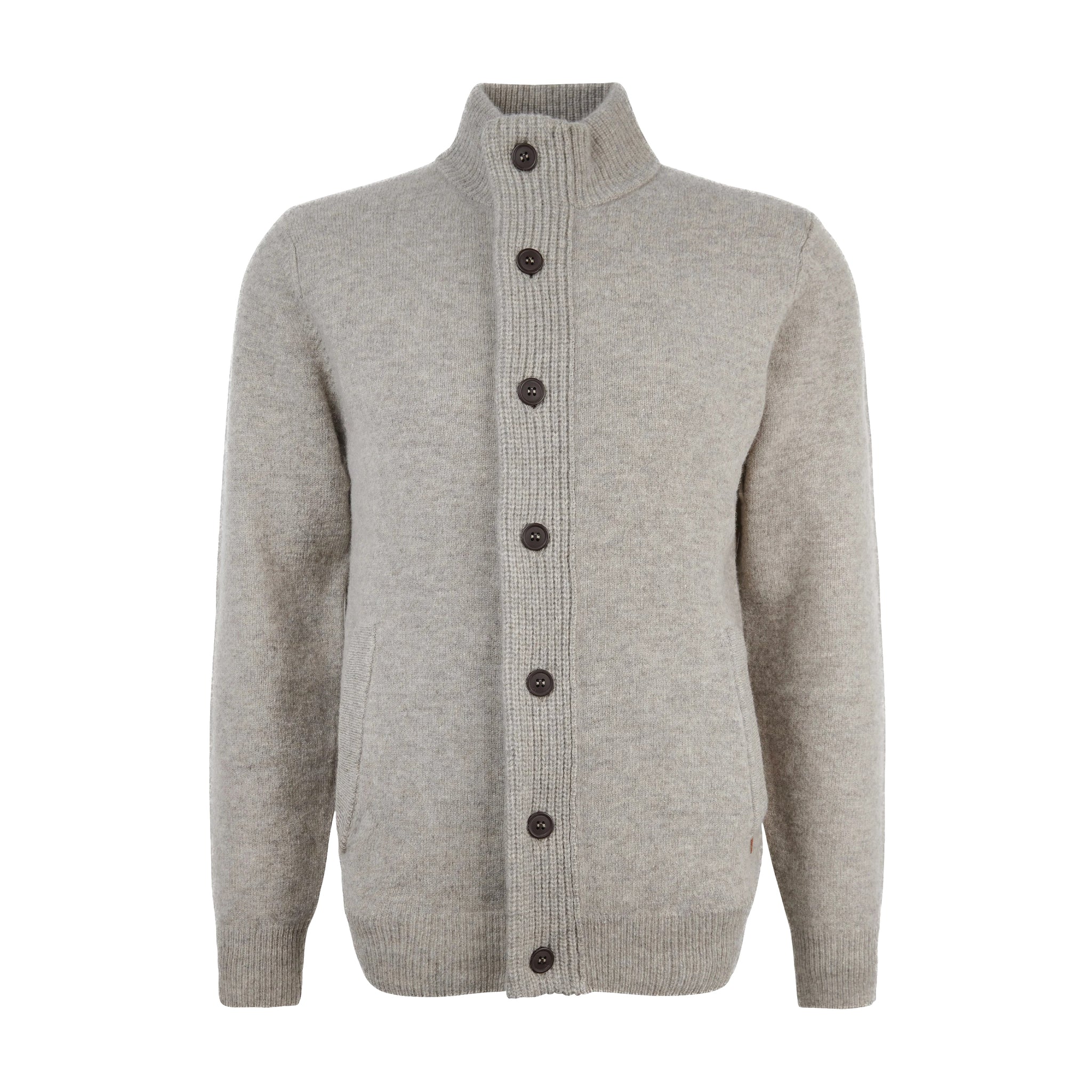 Barbour | Cardigan con bottoni e zip Patch MKN0731 ST16 Tortora
