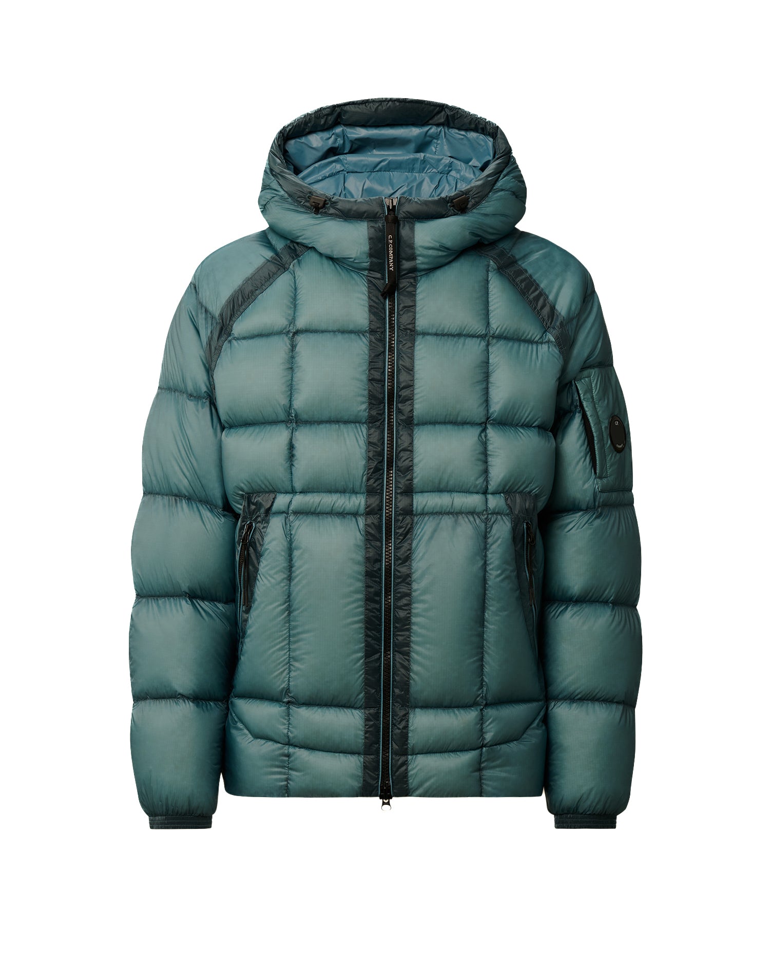 C.P. Company | OW702A Piumino D.D. Shell Hooded Down Puffer Jacket Con Cappuccio Ceruleo