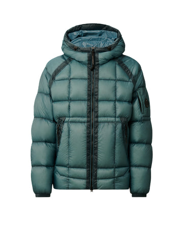 C.P. Company | OW702A Piumino D.D. Shell Hooded Down Puffer Jacket Con Cappuccio Ceruleo