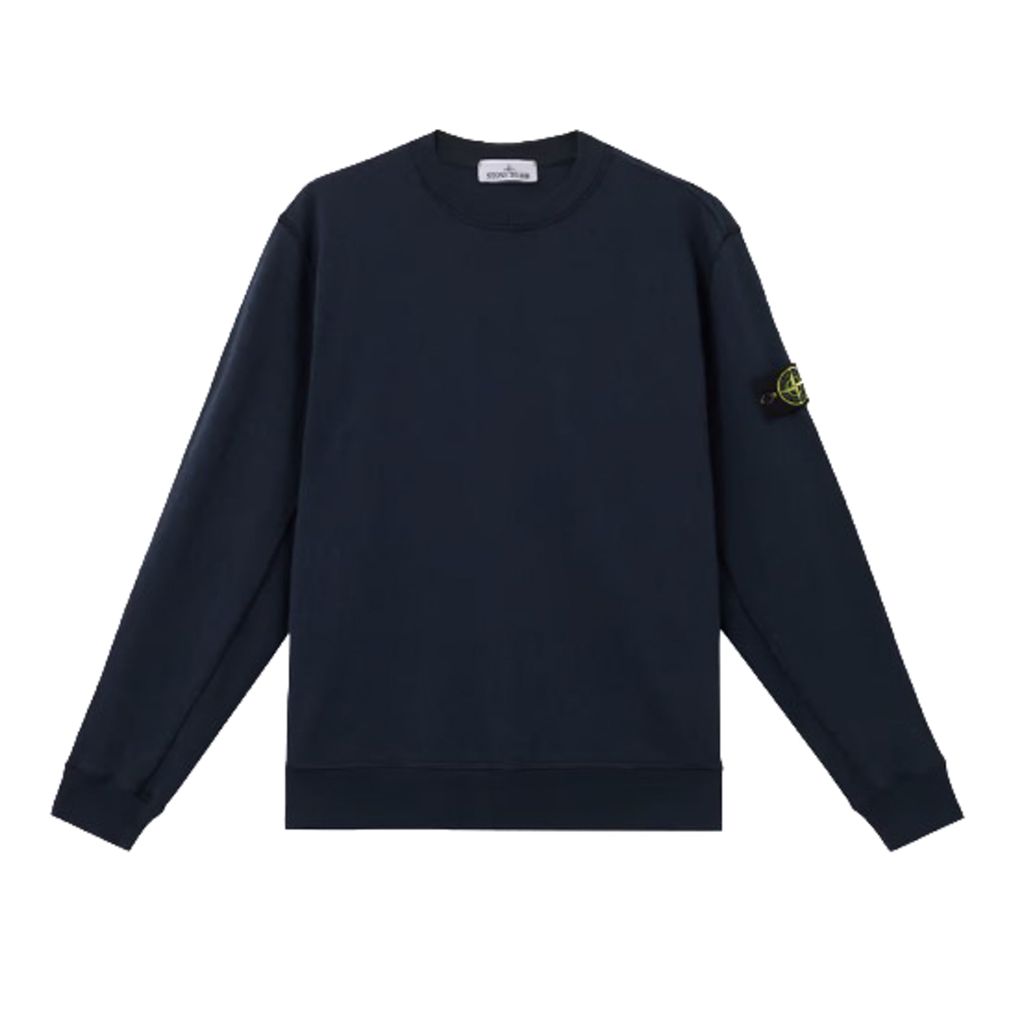 Stone Island | Felpa Girocollo con effetto fiammato blu 6100020
